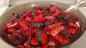 Жаренный винегрет (тёплый салат)