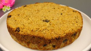 Овсяно - арахисовый пирог с яблоками. Без сахара! Без муки!