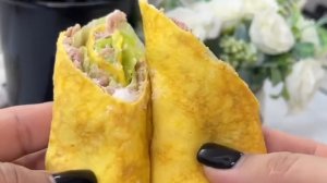 Яичный БЛИНЧИК с тунцом...🌯🥫😋