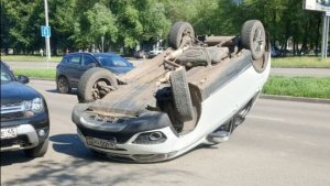 Иномарка Chery tiggo перевернулась вверх колесами в Энергетиках.КУРГАН 1.07.2025