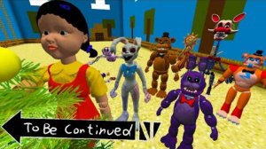 МОНСТРЫ FNAF ИГРАЮТ В ИГРУ SQUID В ИГРУ В КАЛЬМАРА, КРАСНОМ ОСВЕЩЕНИИ В MINECRAFT - Игра