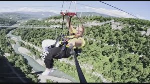 Экскурсия в Скайпарк Сочи2025 ИЮНЬ👋Пролетела со скоростью 150км/ч по канату над Ахштырским ущельем