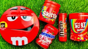 [АСМР] Распаковка и смешивание радужных конфет в банках M&M'S