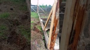 второй день стройки гаража