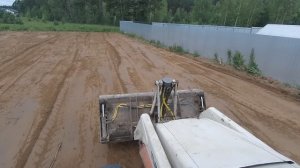 корчевание передним ковшем, планировка, вывоз мусора 22 заглаживаем