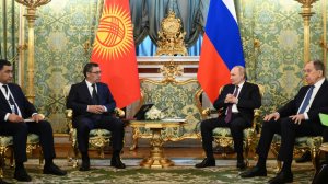 Владимир Путин переговоры с Президентом Киргизии Садыром Жапаровым, Москва, Кремль 2 июля 2025 года