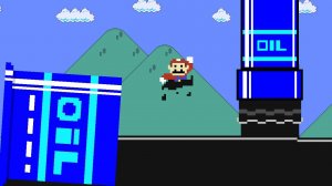 Super Mario Bros., but the floor is OIL