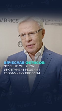Вячеслав Фетисов: зеленые финансы – инструмент решения глобальных проблем