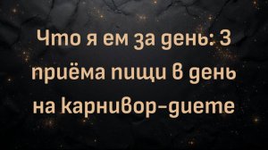 Что я ем за день: 3 приёма пищи в день на карнивор-диете (Лора)