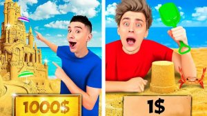 А4 : ЗАМОК из ПЕСКА за 10$ vs 1000$ ! ВЛАД А4