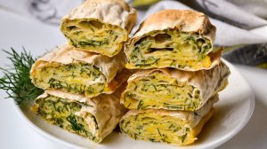 🍳 Простой завтрак в Аэрогриле. Вкуснейший омлет с сыром в лаваше.