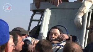 Посадка космической капсулы СОЮЗ ТМА 11М