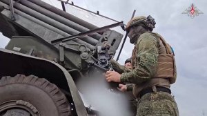 Боевая работа расчета РСЗО «Град» ГрВ «Запад»