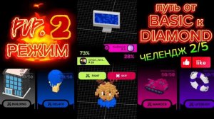 PVP Voxel. Сегодня начинаю челендж от простой BASIC фигурки к DIAMOND. День 2/5 Воксель.