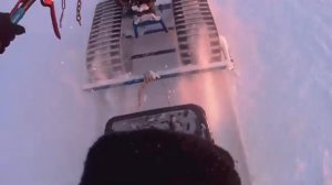 по полям по снегам на мотоблоке