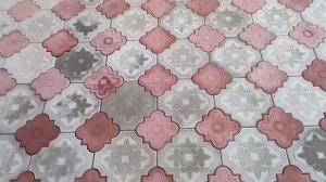 укладка тротуарной плитки краковский клевер ..подрезка.