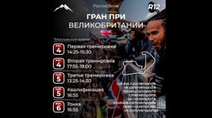 Расписание 12 этапа 2025 года. Великобритания! С 04 по 06 июля 2025