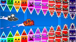 Гонка на ЛЕСТНИЦЕ СЛОЖНОСТЕЙ в Geometry Dash