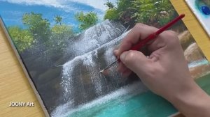 Вместе с Joony Art рисуем лесной  водопад