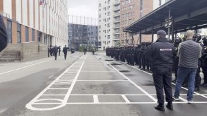 Построение 2-го спецполка полиции г.Москвы перед смотром с участием депутатов МГД.