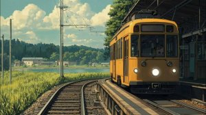 quiet route a tram near peaceful waters   a playlist for serene moments #chillbeats #lofirelax