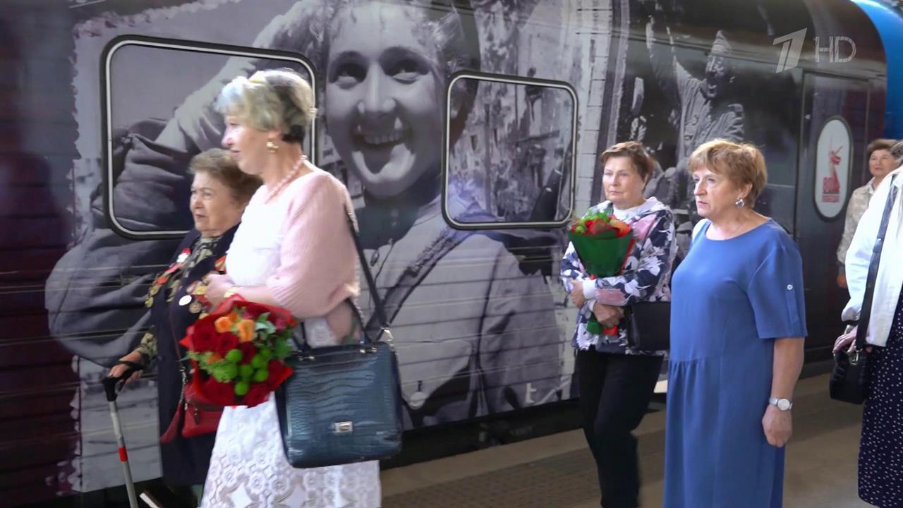 В Минск прибыл передвижной музей Поезд Победы.