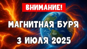 ⚠️ ВНИМАНИЕ! МАГНИТНЫЕ БУРИ 3 ИЮЛЯ 2025 — МОЩНЫЙ УДАР ПО ЗЕМЛЕ!