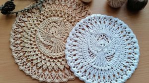 Ангел салфетка. 3-4 ряды. С переводам.