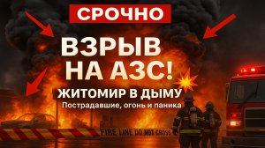 Срочно! Взрыв на АЗС в Житомире — густой дым над городом, есть пострадавшие