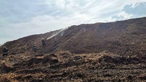 В Красноярском крае загорелась свалка на площади 6 тыс. кв. м