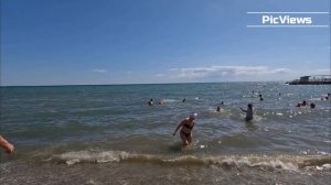 Анапа сегодня 2 июля 2025. Пляж Высокий Берег. Чёрное море. Отдых и погода в Анапе сейчас