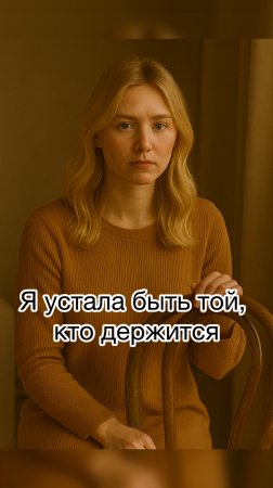 Устала быть той, кто держится…