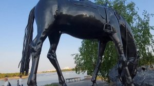 Памятник "Лошадь белая "Памятники Красноярска.Покорение Сибири