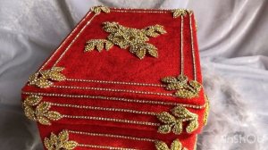 Бархатная подарочная коробка ручной работы