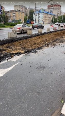 В Орле дорожные работы вызвали транспортный коллапс