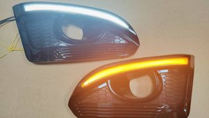 ДХО для Chevrolet Captiva 2014-2016 Вариант 3 c бегущим поворотником черные