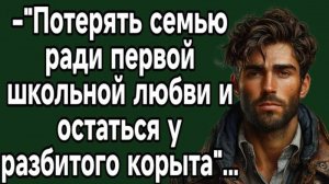 Потерять семью ради первой школьной любви и остаться у разбитого корыта. Аудиоистории