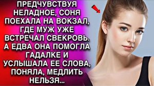 ПРЕДЧУВСТВУЯ НЕЛАДНОЕ, СОНЯ ПОЕХАЛА НА ВОКЗАЛ,ГДЕ МУЖ ВСТРЕЧАЛ СВЕКРОВЬ. А ЕДВА ОНА ПОМОГЛА ГАДАЛКЕ