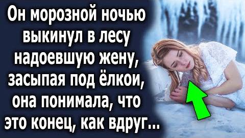 Он морозной ночью выкинул в лесу надоевшую жену, засыпая под елкой, она понимала, что это конец...
