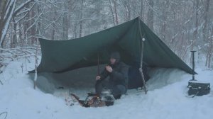RYUCAMP .  -21 зимний поход. без дураков. метель.  ASMR