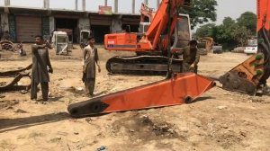 Tata hitachi Excavator Main Boom Stick Change Amazing Technology process