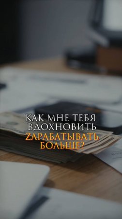 Как мне тебя вдохновить зарабатывать больше?