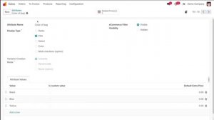 Управление вариантами продуктов в Odoo 17