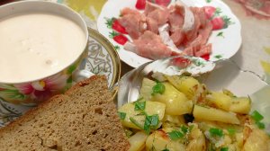 Iкартошка жаренная с кетой