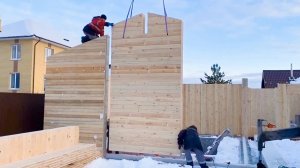 Добротный немецкий деревянный дом. Пошаговый процесс строительства