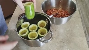 Фаршированные кабачки. Вкусно, быстро и просто!