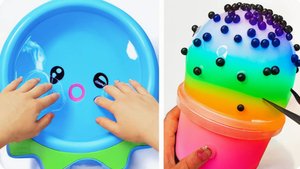 Слаймы, Игры со слаймами 🎨 Волшебная текстура!