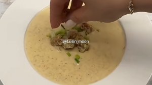 Грибной КРЕМ-СУП со сливками...🍜🍄😋    Рецепт в описании ✍️