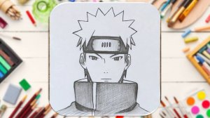 Как нарисовать Яхико из Наруто? Рисование карандашом