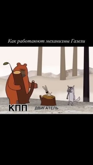 Как работают механизмы газели ：)